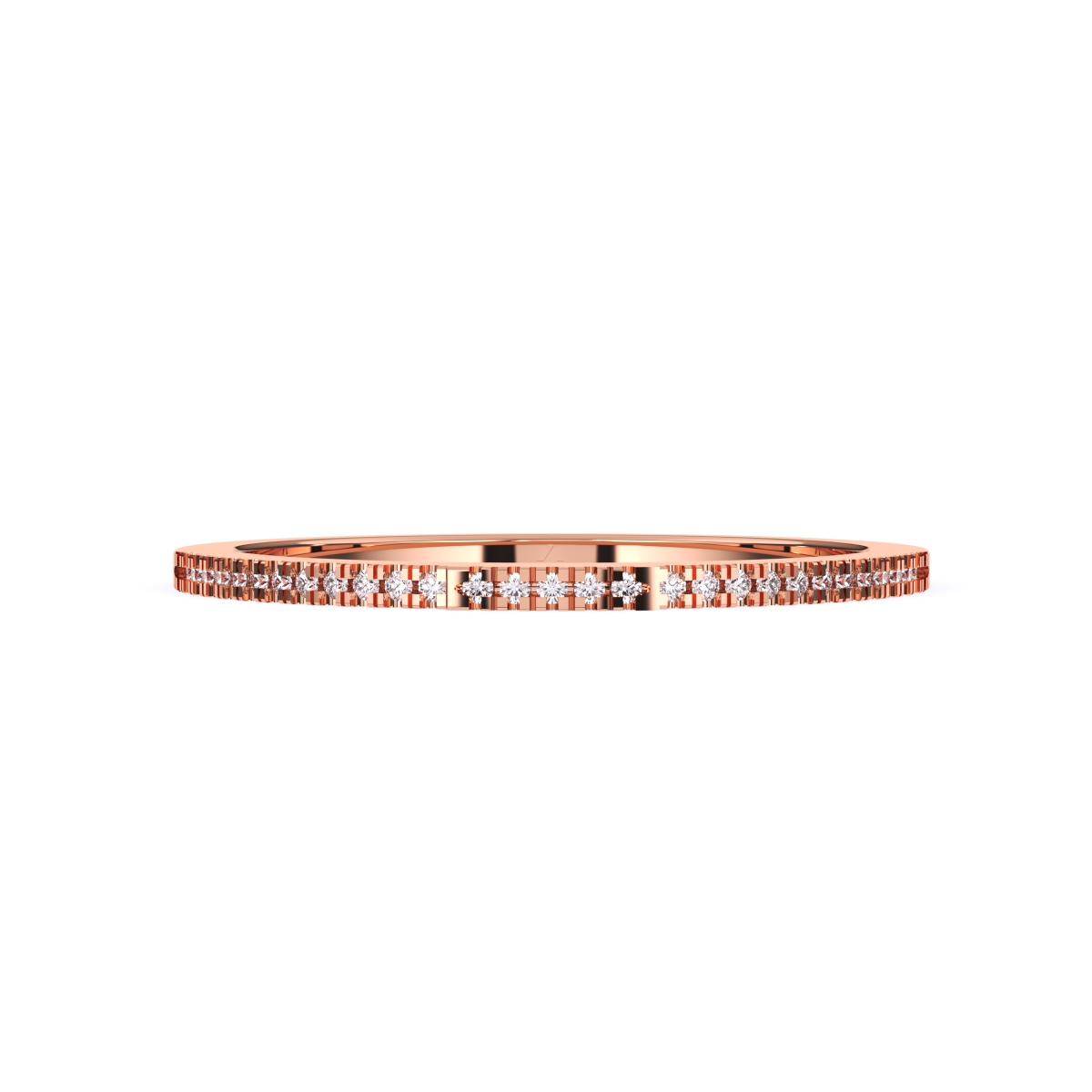 Stackable Half Eternity Diamond Wedding Band